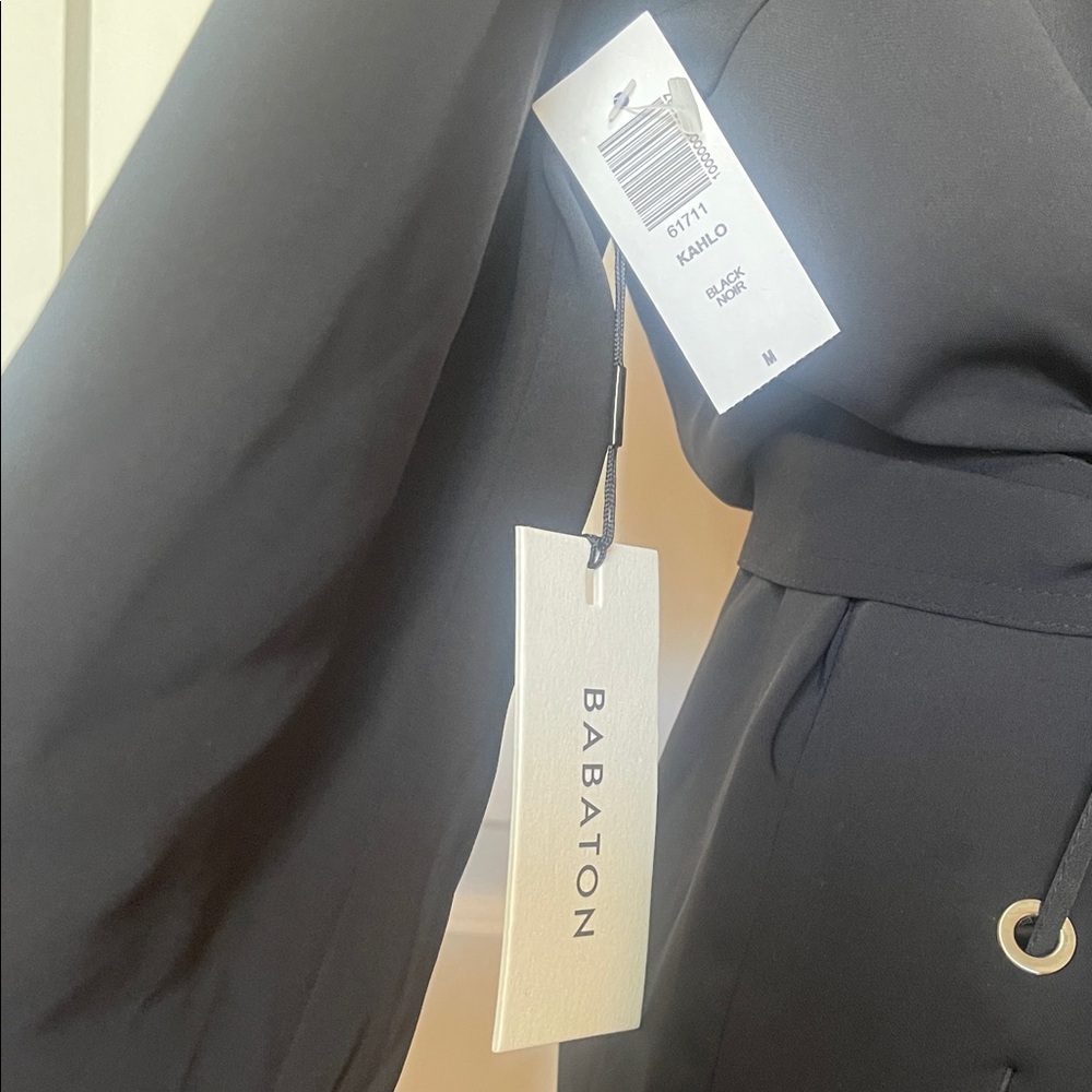 Babaton Black Long Open Front Duster Coat - Picture 3 of 16